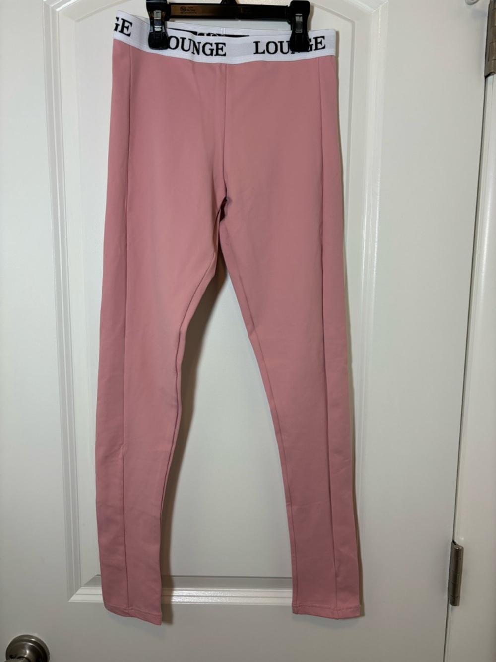 Lounge Rose Pink Logo-Waist Leggings NWT